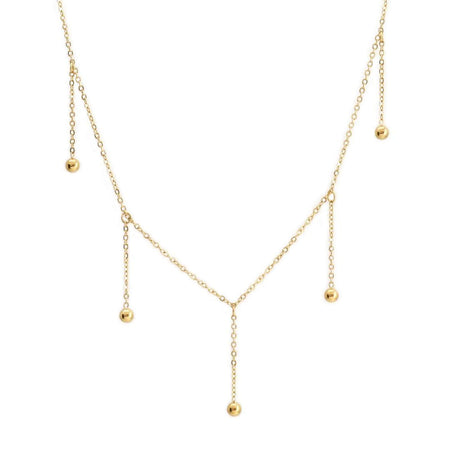 ZAG Epsillon Gold Bead Drops Necklace