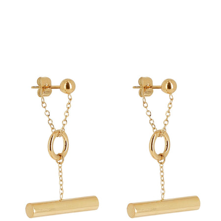 ZAG Gold Bar Drop Earrings