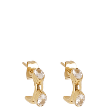 zag gold plated stainless steel earrings