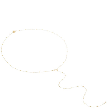 ZAG Gold Bobble Chain Lariat Necklace