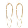 zag gold plated stainless steel earrings