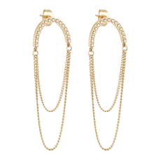 zag gold plated stainless steel earrings