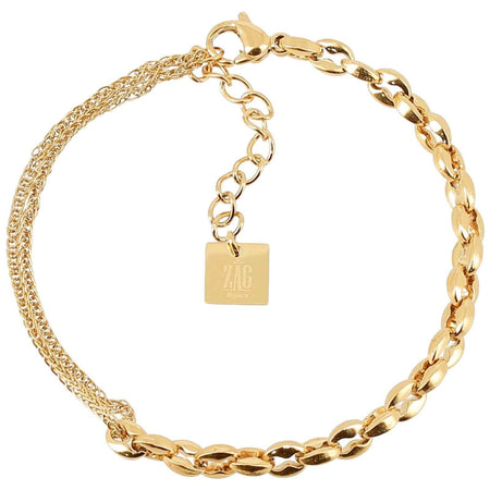 ZAG Gold Contrast Strand Bracelet