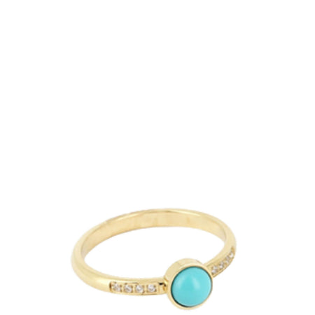 ZAG Gold Dainty Ring - Turquoise