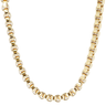 Gold chain necklace on a white background
