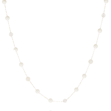 Pearl necklace on a white background