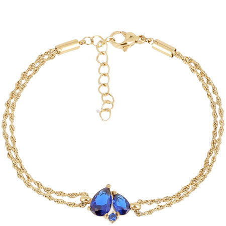 ZAG Gold & Navy Twist Bracelet