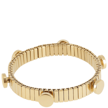 Gold bracelet on a white background