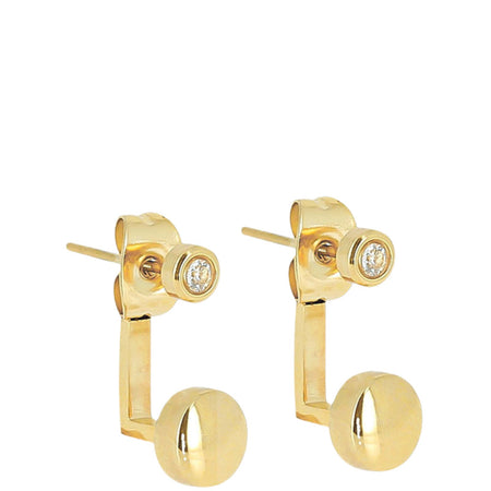 ZAG Gold Tiny Ball Ear Cuff Earrings