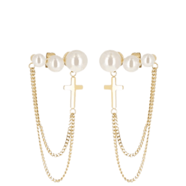 zag-gold-triple-pearl-stud-cross-chain-earrings_1