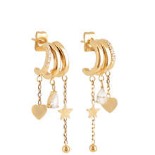 zag-gold-triple-stud-chain-drop-earrings