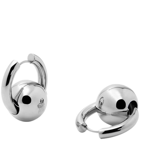 ZAG Lisa Silver Sphere Hoop Earrings