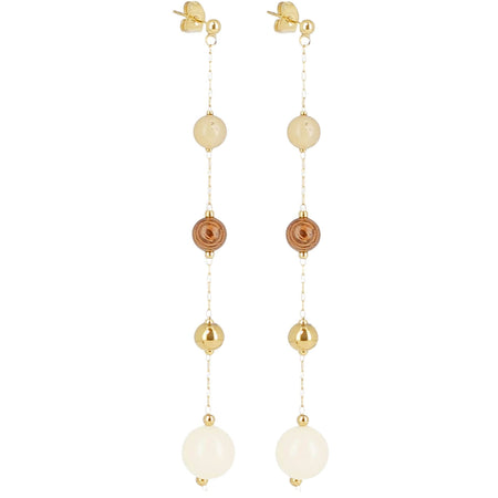 ZAG Long Gold Drop Earrings