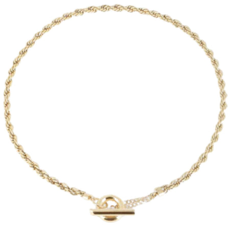 ZAG Maillon Gold T Bar Necklace