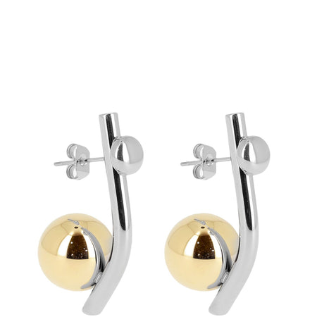 ZAG Medium Two Tone Drop Earrings