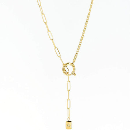 ZAG Melanie Gold Lariat Necklace