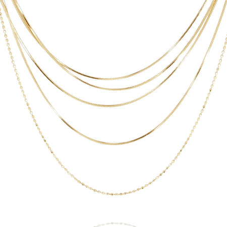 ZAG Multi Strand Gold Necklace