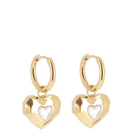 ZAG Passionne Gold Charm Hoop Earrings