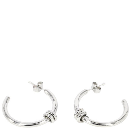 ZAG Pei Silver Twist Hoop Earrings