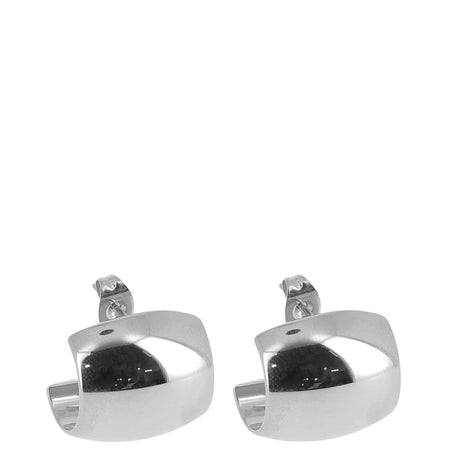 ZAG Radieuse Silver Large Dome Stud Earrings