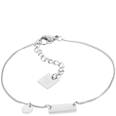 ZAG Rectangle Plate Silver Bracelet