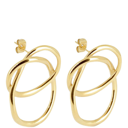 ZAG Shape Gold Earrings