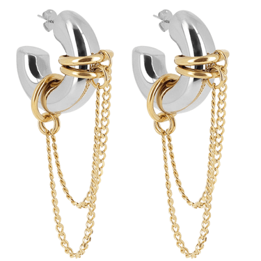 zag-silver-chubby-hoop-gold-dangle-chain-earrings