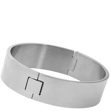 Silver bracelet on a white background