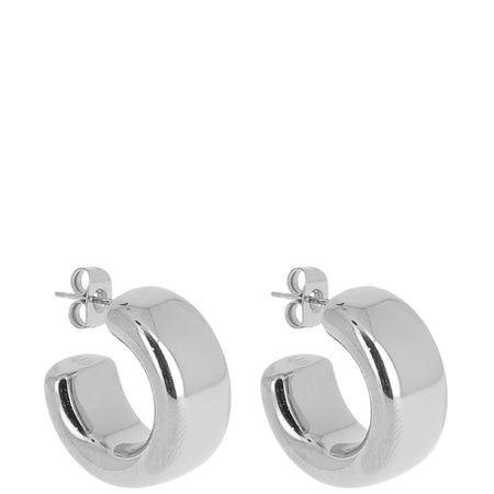 ZAG Silver Creole Wide Hoop Earrings