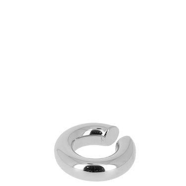 Silver ring on a white background