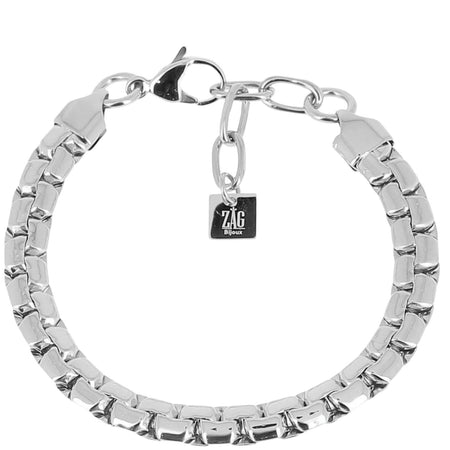 ZAG Silver Flat Link Bracelet