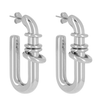 ladies chunky silver hoop earrings