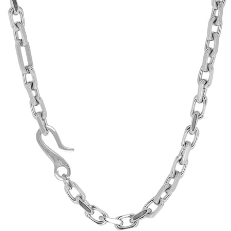 ZAG Silver Link & Hook Necklace