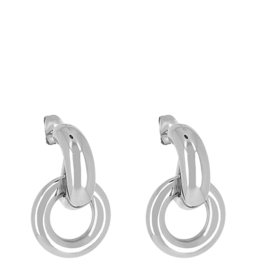 ZAG Silver Linked Hoop Earrings