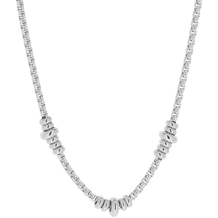 ZAG Silver Multi Bead Necklace