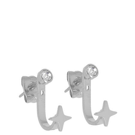 ZAG Silver Palpa Tiny Star Ear Cuff Earrings