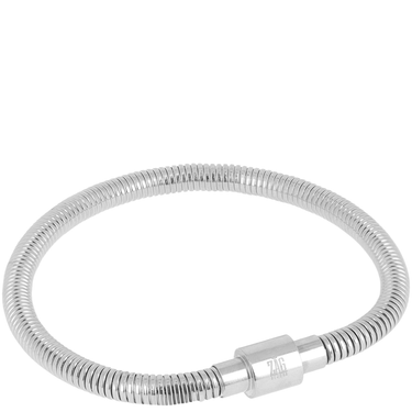 Silver bracelet on a white background