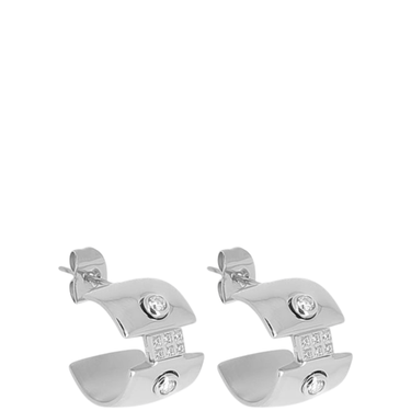 ZAG Silver Wide Hoop Earrings