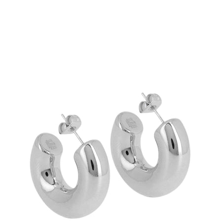 ZAG Thais Silver Chunky Hoop Earrings