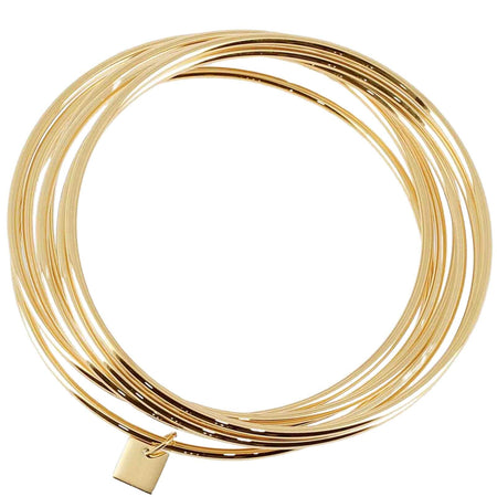 ZAG Theom Gold Multi Fine Bangle