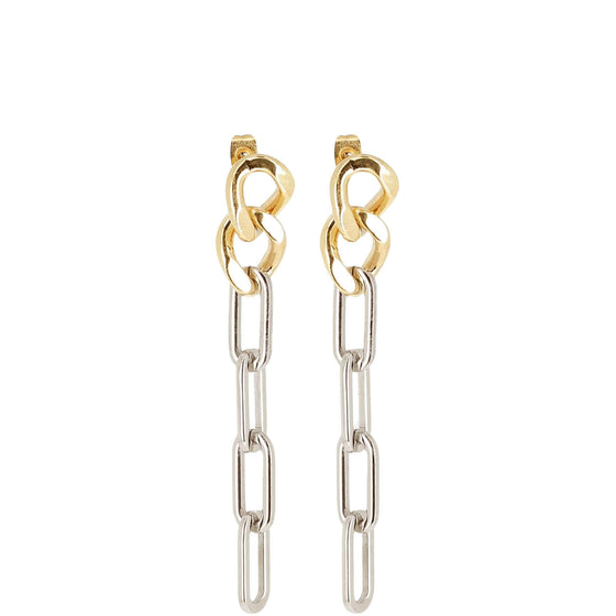 zag-two-tone-long-curb-chain-link-drop-earrings