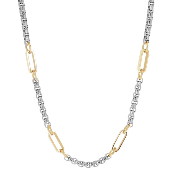 zag-two-tone-oval-pendant-link-necklace