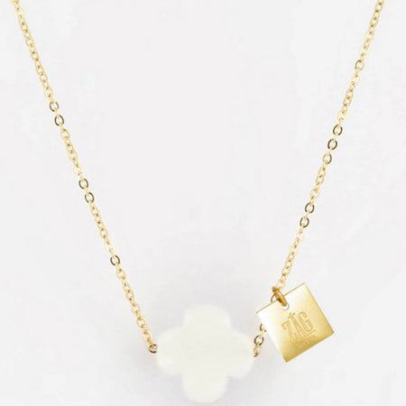 ZAG Vega Gold Necklace - White