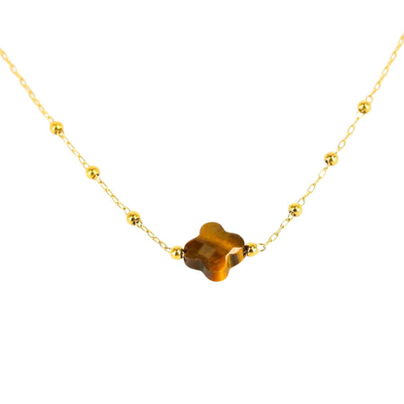 ZAG Velasquez Gold Necklace - Tiger Eye