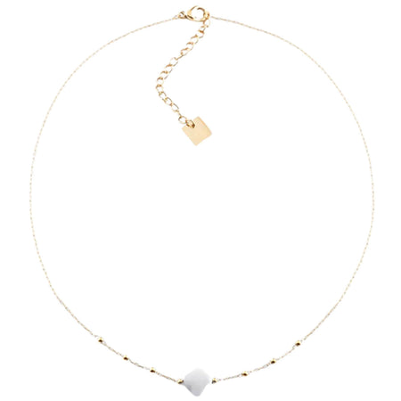 ZAG Velasquez Gold Necklace - White