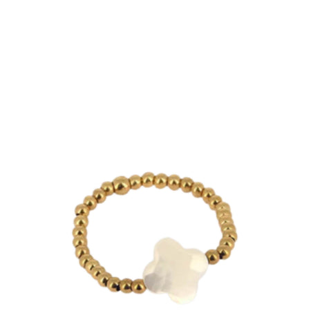 ZAG Velasquez Gold Ring - White