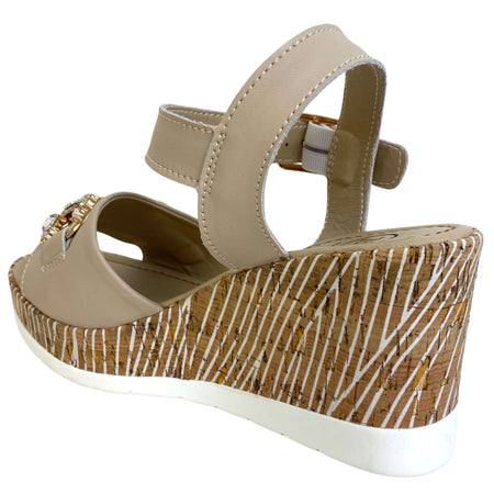 Zanni & Co Beige Wedge Sandals