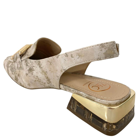 Zanni & Co Diraz One Sling Back Loafer - Gold Marble