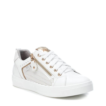 XTI White Side Zip Sneakers