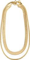 Pilgrim Reconnect Gold Chunky Snake Necklace (2 chains)